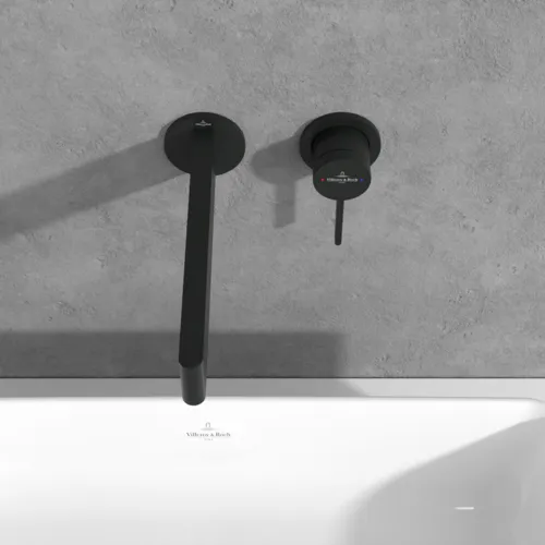 Picture of VILLEROY BOCH Dawn Single-lever basin mixer without waste, Matt Black #TVZ106007000K5