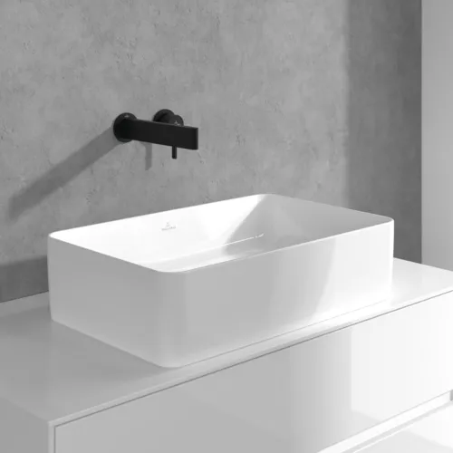 Picture of VILLEROY BOCH Dawn Single-lever basin mixer without waste, Matt Black #TVZ106007000K5