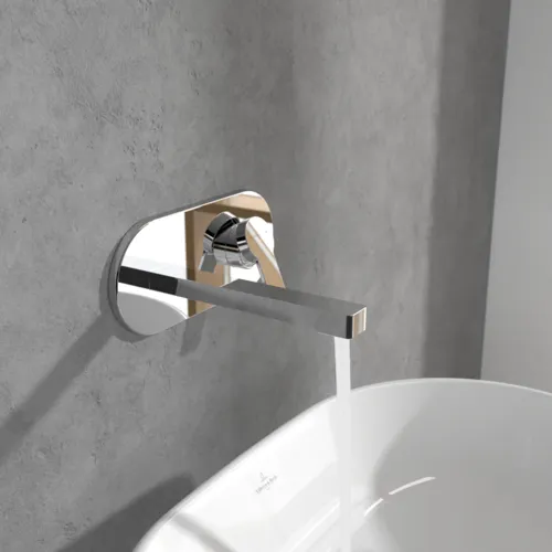Bild von VILLEROY BOCH Architectura Einhebel-Waschtischarmatur mit Push-Open-Ablaufgarnitur, Chrom #TVW10311211061