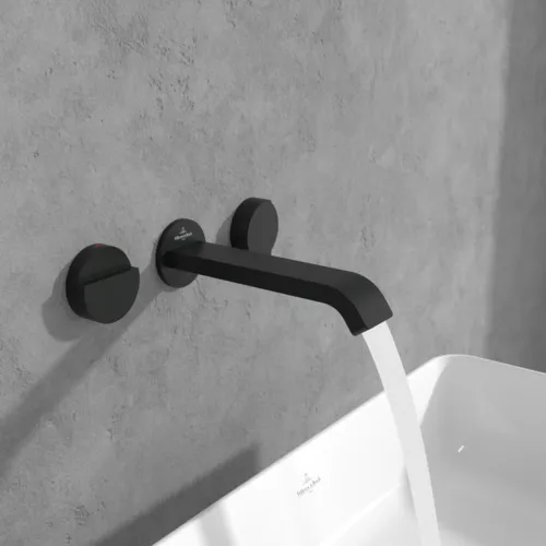 VILLEROY BOCH Dawn Dreiloch-Waschtischarmatur ohne Ablaufgarnitur, Matt Black #TVZ106002000K5, Bild 7