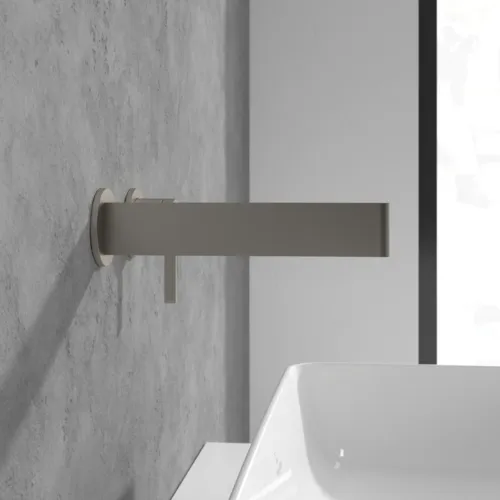 VILLEROY BOCH Dawn Einhebel-Waschtischarmatur ohne Ablaufgarnitur, Brushed Nickel Matt #TVZ10600700064, Bild 3