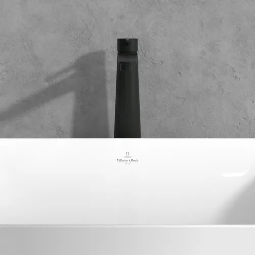 Bild von VILLEROY BOCH Conum Einhebel-Waschtischarmatur erhöht mit Push-Open-Ablaufgarnitur, Matt Black #TVW127005000K5