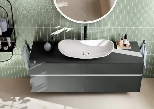Bild von VILLEROY BOCH Loop & Friends Einhebel-Badewannenarmatur, Matt Black #TVT106501153K5