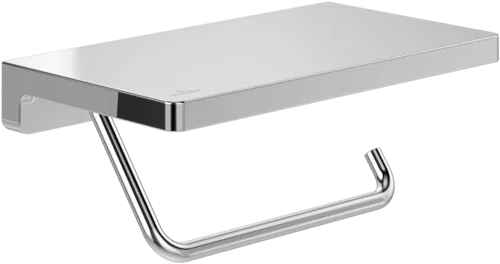 Bild von VILLEROY BOCH Elements - Striking Toilettenpapierhalter mit Ablage, 200 x 110 x 79 mm, Chrom #TVA15202300061