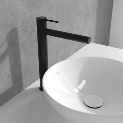 VILLEROY BOCH Loop & Friends Einhebel-Waschtischarmatur erhöht ohne Ablaufgarnitur, Matt Black #TVW106106153K5, Bild 2