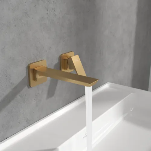 Bild von VILLEROY BOCH Subway 3.0 Einhebel-Waschtischarmatur ohne Ablaufgarnitur, Brushed Gold #TVW11200700076