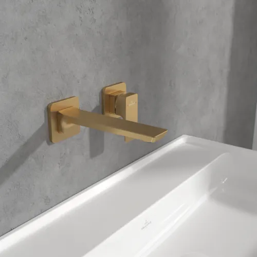 Bild von VILLEROY BOCH Subway 3.0 Einhebel-Waschtischarmatur ohne Ablaufgarnitur, Brushed Gold #TVW11200700076