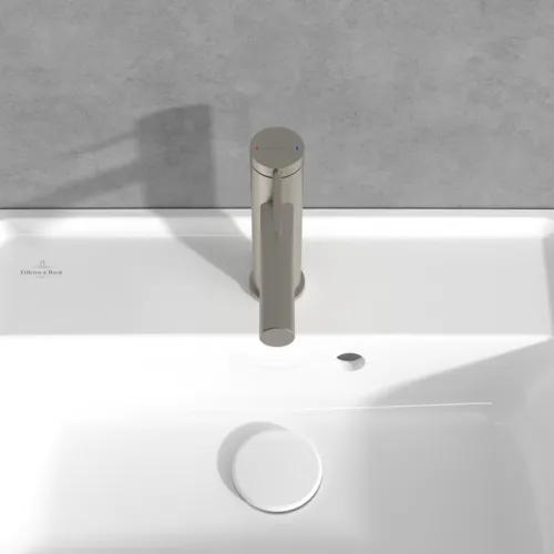 Bild von VILLEROY BOCH Loop & Friends Einhebel-Waschtischarmatur ohne Ablaufgarnitur, Brushed Nickel Matt #TVW10610315364