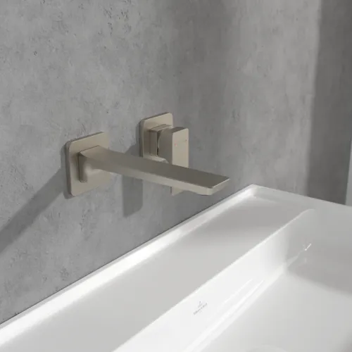 Bild von VILLEROY BOCH Subway 3.0 Einhebel-Waschtischarmatur ohne Ablaufgarnitur, Brushed Nickel Matt #TVW11200700064