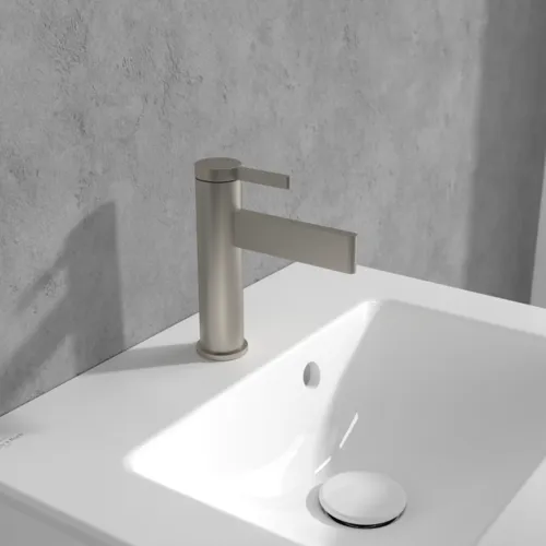 VILLEROY BOCH Dawn Einhebel-Waschtischarmatur ohne Ablaufgarnitur, Brushed Nickel Matt #TVW10610315164, Bild 2
