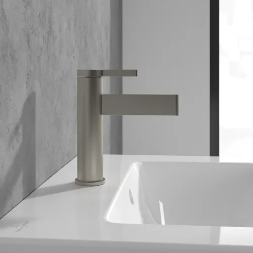 VILLEROY BOCH Dawn Einhebel-Waschtischarmatur ohne Ablaufgarnitur, Brushed Nickel Matt #TVW10610315164, Bild 3