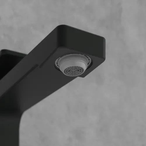 Bild von VILLEROY BOCH Architectura Square Einhebel-Waschtischarmatur erhöht mit Push-Open-Ablaufgarnitur, Matt Black #TVW125002000K5