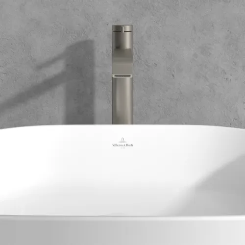 Bild von VILLEROY BOCH Dawn Einhebel-Waschtischarmatur erhöht ohne Ablaufgarnitur, Brushed Nickel Matt #TVW10610615264
