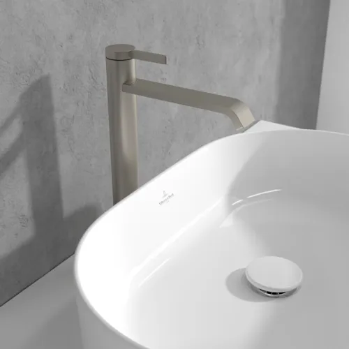 Bild von VILLEROY BOCH Dawn Einhebel-Waschtischarmatur erhöht ohne Ablaufgarnitur, Brushed Nickel Matt #TVW10610615264