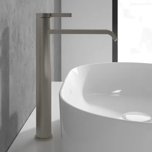 Bild von VILLEROY BOCH Dawn Einhebel-Waschtischarmatur erhöht ohne Ablaufgarnitur, Brushed Nickel Matt #TVW10610615264