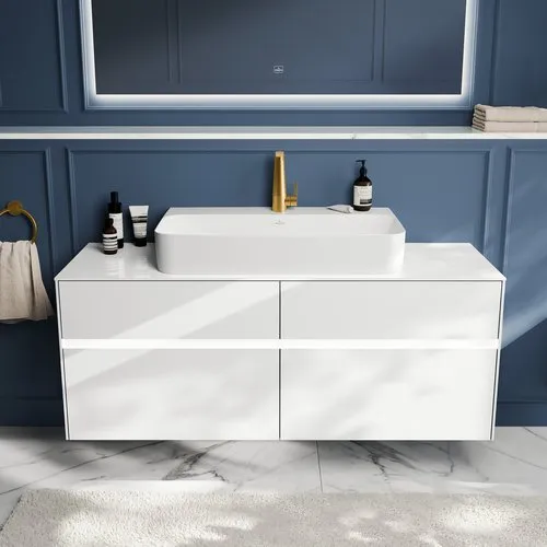 Bild von VILLEROY BOCH Finion Waschbecken, 800 x 470 x 165 mm, Weiß Alpin CeramicPlus, ohne Überlauf, Unterseite geschliffen #41688LR1