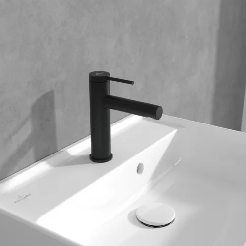 Bild von VILLEROY BOCH Loop & Friends Einhebel-Waschtischarmatur ohne Ablaufgarnitur, Matt Black #TVW106103153K5