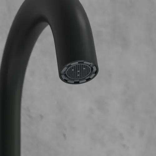 Picture of VILLEROY BOCH Loop & Friends Three-hole basin mixer without waste, Matt Black #TVZ106009000K5