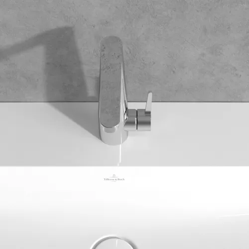 Bild von VILLEROY BOCH Conum Einhebel-Waschtischarmatur mit Push-Open-Ablaufgarnitur, Chrom #TVW12700400061