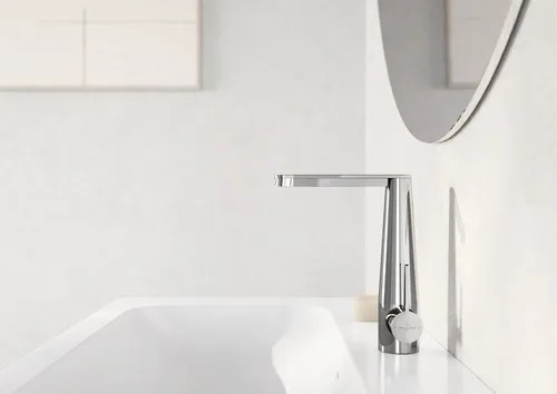 Bild von VILLEROY BOCH Conum Einhebel-Waschtischarmatur mit Push-Open-Ablaufgarnitur, Chrom #TVW12700400061