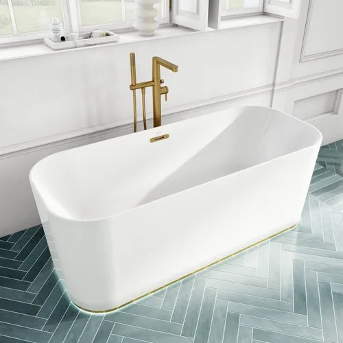 Bild von VILLEROY BOCH Finion freistehende Badewanne, 1700 x 700 mm, Weiß Alpin #UBQ177FIN7N300V201