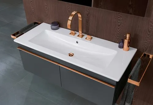 Bild von VILLEROY BOCH Venticello Schrankwaschtisch, 1200 x 500 x 175 mm, Weiß Alpin CeramicPlus, mit Überlauf #4104CLR1