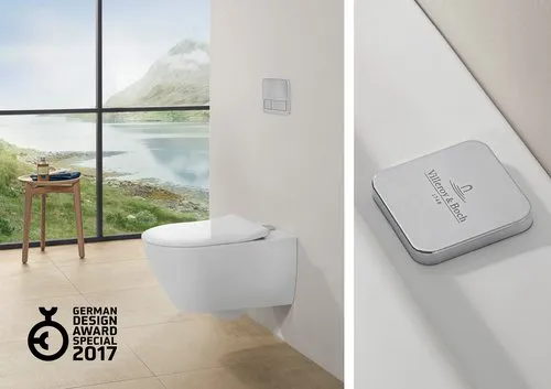 Picture of VILLEROY BOCH Subway 2.0 Toilet seat and cover SlimSeat, with automatic lowering mechanism (SoftClosing), with removable seat (QuickRelease), White Alpin #9M78S101
