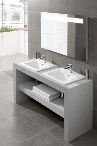 Bild von VILLEROY BOCH Venticello Waschbecken, 600 x 500 x 165 mm, Weiß Alpin, mit Überlauf, Unterseite geschliffen #4124G601