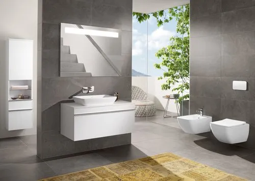 Bild von VILLEROY BOCH Venticello Halbeinbau-Aufsatzwaschbecken, 555 x 360 x 110 mm, Weiß Alpin CeramicPlus, mit Überlauf #411355R1