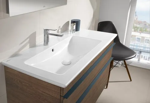 Bild von VILLEROY BOCH Venticello Schrankwaschtisch, 1000 x 500 x 170 mm, Weiß Alpin, mit Überlauf #4134L101