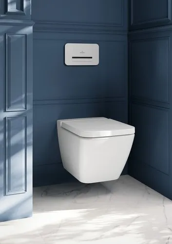 Bild von VILLEROY BOCH Finion WC-Sitz, mit Absenkautomatik (SoftClosing), mit abnehmbaren Sitz (QuickRelease), Weiß Alpin #9M88S1R1