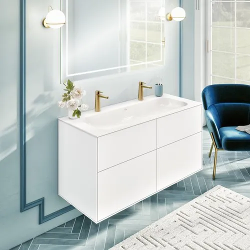 Bild von VILLEROY BOCH Finion Schrankwaschtisch, 1200 x 500 x 160 mm, Weiß Alpin CeramicPlus, ohne Überlauf #4164C1R1