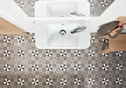 Bild von VILLEROY BOCH O.novo Handwaschbecken, 500 x 370 x 160 mm, Weiß Alpin AntiBac CeramicPlus, mit Überlauf #434450T2