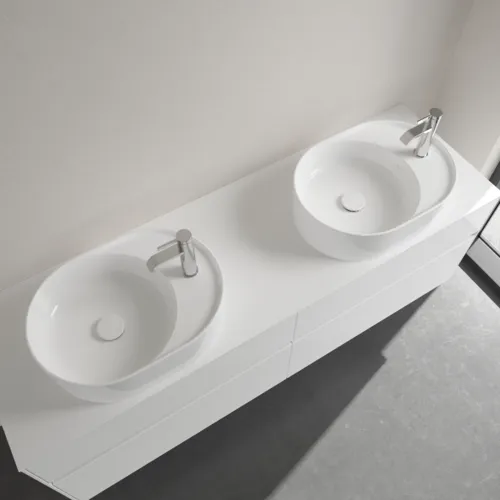 Bild von VILLEROY BOCH Collaro Aufsatzwaschbecken, 510 x 380 x 145 mm, Weiß Alpin CeramicPlus, ohne Überlauf #4A1551R1