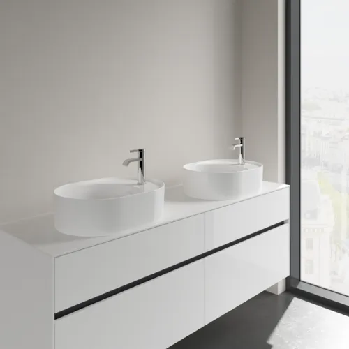 Bild von VILLEROY BOCH Collaro Aufsatzwaschbecken, 510 x 380 x 145 mm, Weiß Alpin CeramicPlus, ohne Überlauf #4A1551R1
