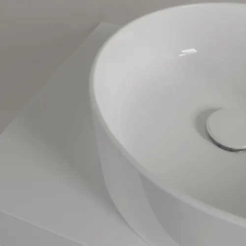 Bild von VILLEROY BOCH Collaro Aufsatzwaschbecken, 510 x 380 x 145 mm, Weiß Alpin CeramicPlus, ohne Überlauf #4A1551R1
