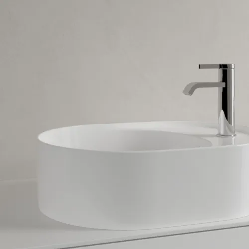 Bild von VILLEROY BOCH Collaro Aufsatzwaschbecken, 510 x 380 x 145 mm, Weiß Alpin CeramicPlus, ohne Überlauf #4A1551R1