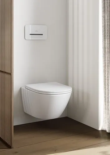 Bild von VILLEROY BOCH Subway 3.0 Tiefspül-WC spülrandlos, wandhängend, mit TwistFlush / AntiBac, Weiß Alpin AntiBac CeramicPlus #4670T0T2