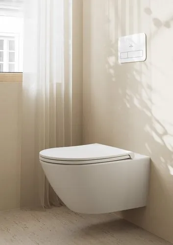 Bild von VILLEROY BOCH Universo TwistFlush Combi-Pack, wandhängend, mit TwistFlush, Weiß Alpin 4670T901