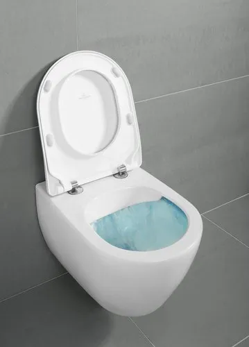 Picture of VILLEROY BOCH Subway 2.0 Toilet seat and cover SlimSeat, with automatic lowering mechanism (SoftClosing), with removable seat (QuickRelease), White Alpin #9M78S101