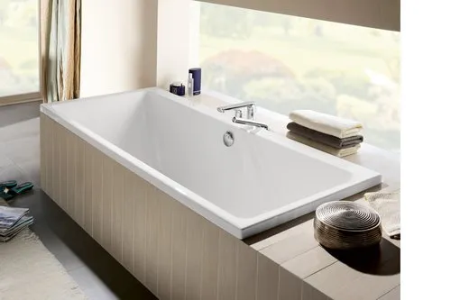 Bild von VILLEROY BOCH Subway rechteckige Badewanne, 1600 x 700 mm, Weiß Alpin #UBA167SUB2V-01
