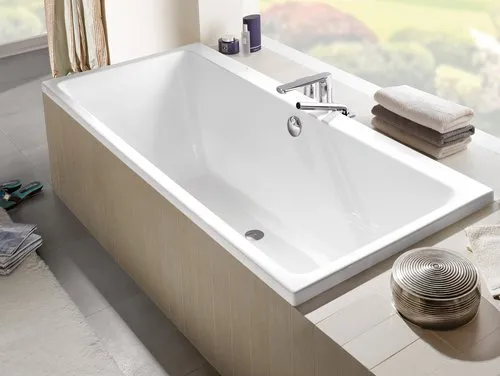 Bild von VILLEROY BOCH Subway rechteckige Badewanne, 1600 x 700 mm, Weiß Alpin #UBA167SUB2V-01