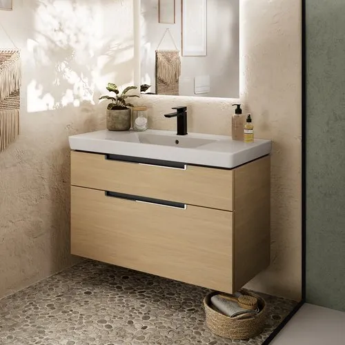 Bild von VILLEROY BOCH Subway 2.0 Schrankwaschtisch, 1000 x 480 x 180 mm, Weiß Alpin CeramicPlus, mit Überlauf #7175A0R1