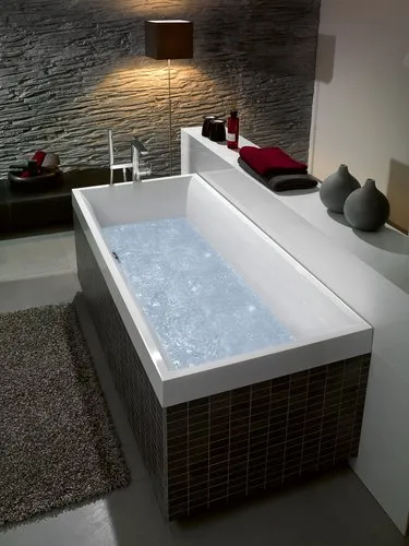 Bild von VILLEROY BOCH Squaro rechteckige Badewanne, 1800 x 800 mm, Weiß Alpin #UBQ180SQR2V-01