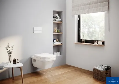Bild von VILLEROY BOCH Architectura Tiefspül-WC spülrandlos, wandhängend, mit DirectFlush, Weiß Alpin #5685R001