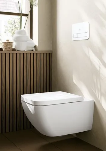 Bild von VILLEROY BOCH Venticello WC-Sitz, mit Absenkautomatik (SoftClosing), mit abnehmbaren Sitz (QuickRelease), Stone White #8M22S1RW