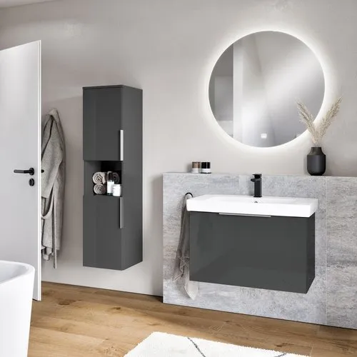 Bild von VILLEROY BOCH Architectura Hochschrank, 2 Türen, 350 x 1400 x 364 mm, Grey #B89700VT