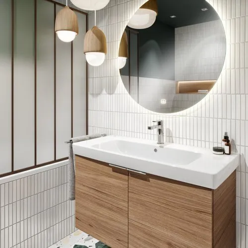Bild von VILLEROY BOCH Architectura Waschbeckenunterschrank, 2 Türen, 950 x 520 x 438 mm, Kansas Oak #B89500RH