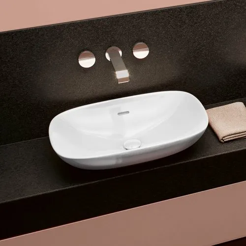 Bild von VILLEROY BOCH Loop & Friends Aufsatzwaschbecken, 560 x 380 x 120 mm, Weiß Alpin CeramicPlus, mit Überlauf 4A4900R1