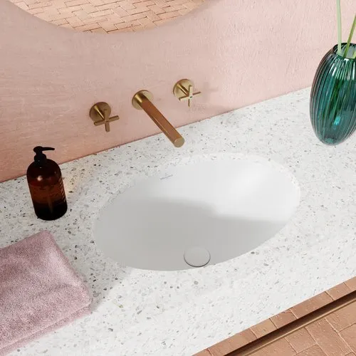 Bild von VILLEROY BOCH Loop & Friends Unterbauwaschbecken, 430 x 290 x 185 mm, Weiß Alpin CeramicPlus, mit Überlauf #4A5300R1